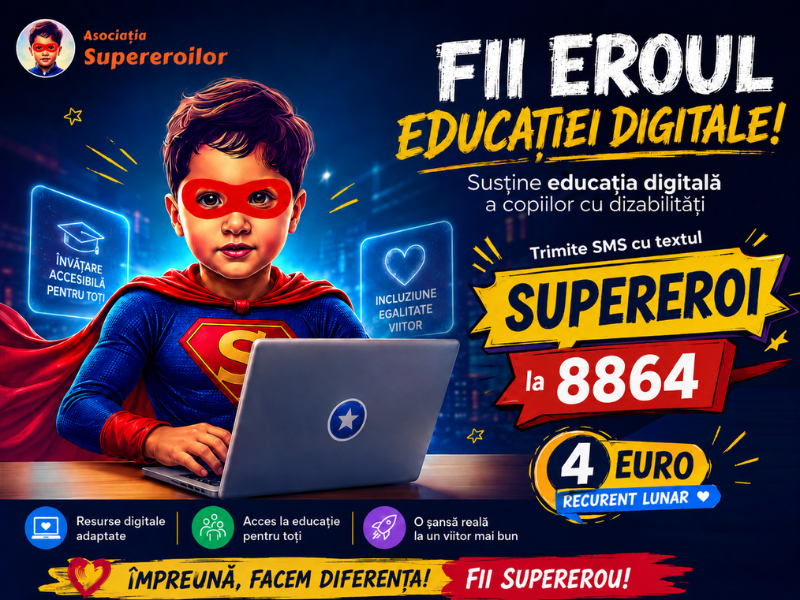 Susține educația Supereroilor